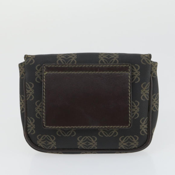 LOEWE Anagram Shoulder Bag Leather 3 Set Brown White black Auth mr1846