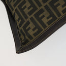 FENDI Zucca Canvas Zucchino Canvas Shoulder Bag 2 Set Black Brown Auth mr1847-7