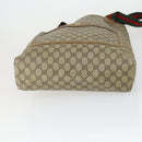 GUCCI GG Supreme Web Sherry Line Tote Bag PVC 5 Set Beige Red Auth mr1849-15
