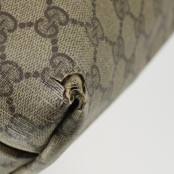 GUCCI GG Supreme Web Sherry Line Tote Bag PVC 5 Set Beige Red Auth mr1849