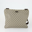 GUCCI GG Supreme Web Sherry Line Tote Bag PVC 5 Set Beige Red Auth mr1849-18