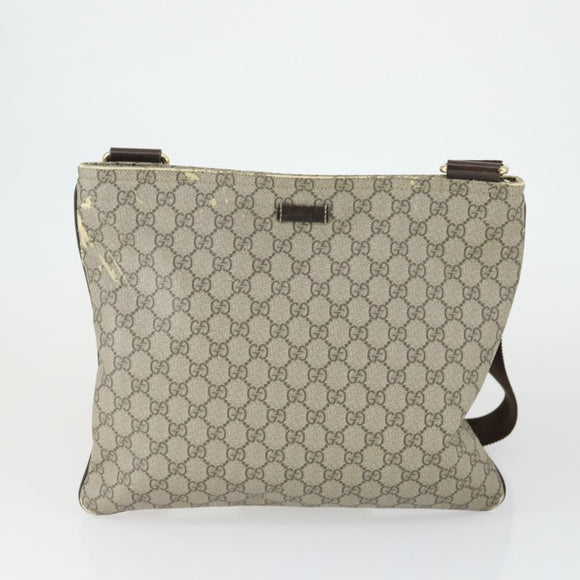 GUCCI GG Supreme Web Sherry Line Tote Bag PVC 5 Set Beige Red Auth mr1849