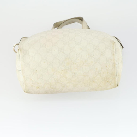 GUCCI GG Supreme Web Sherry Line Tote Bag PVC 5 Set Beige Red Auth mr1849