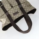 GUCCI GG Supreme Web Sherry Line Tote Bag PVC 5 Set Beige Red Auth mr1849-4
