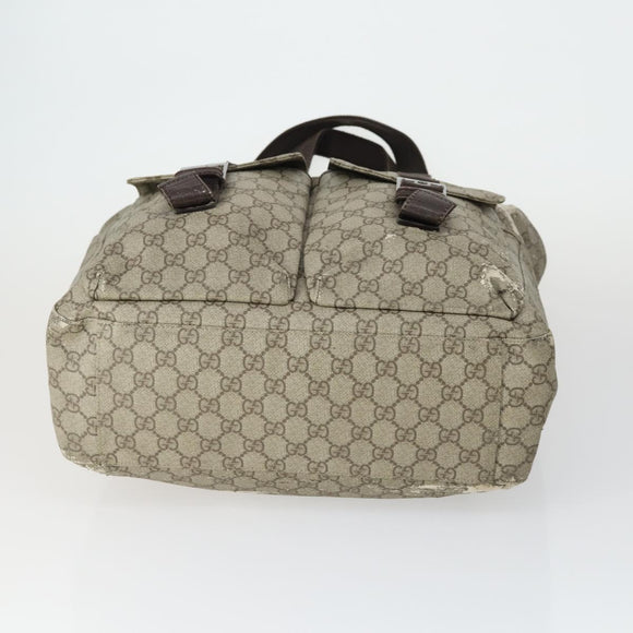 GUCCI GG Supreme Web Sherry Line Tote Bag PVC 5 Set Beige Red Auth mr1849