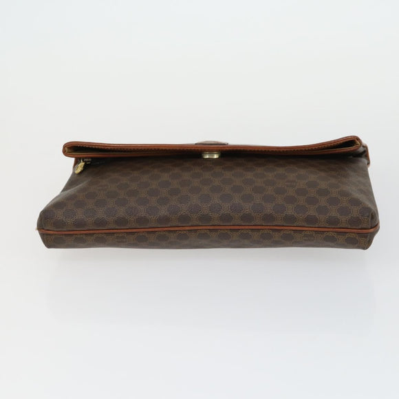 CELINE Macadam Canvas Umhängetasche PVC 3er Set Braun Auth mr1851