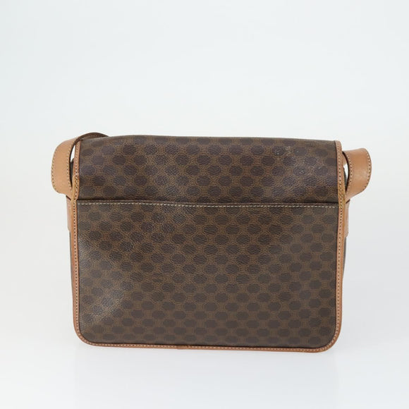 CELINE Macadam Canvas Umhängetasche PVC 3er Set Braun Auth mr1851