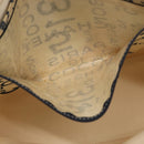 CHANEL By Sea Line Tote Bag Canvas Navy Beige CC Auth mr1854-11