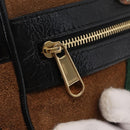 GUCCI Web Sherry Line Shoulder Bag Suede Leather Brown Gold 573321 Auth mr1859-17
