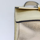 Miu Miu Hand Bag Leather 2way Gold Auth mr186-14