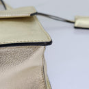 Miu Miu Hand Bag Leather 2way Gold Auth mr186-15