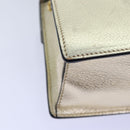 Miu Miu Hand Bag Leather 2way Gold Auth mr186-16