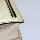 Miu Miu Hand Bag Leather 2way Gold Auth mr186-17