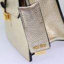 Miu Miu Hand Bag Leather 2way Gold Auth mr186-18