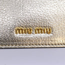 Miu Miu Hand Bag Leather 2way Gold Auth mr186-19