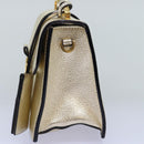 Miu Miu Hand Bag Leather 2way Gold Auth mr186-4