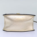 Miu Miu Hand Bag Leather 2way Gold Auth mr186-5