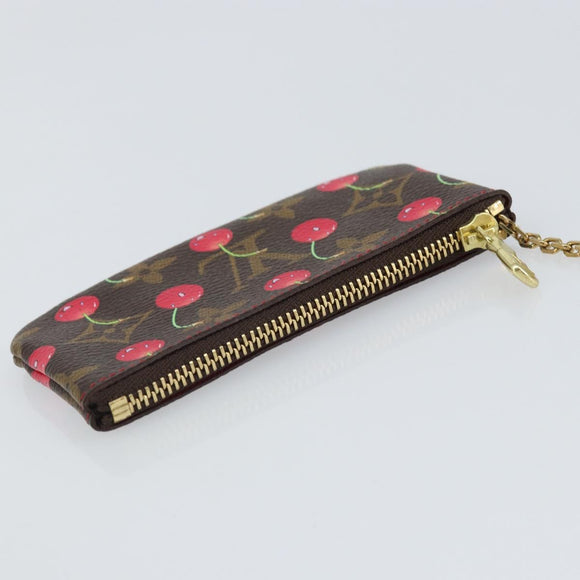 LOUIS VUITTON Monogram Cherry Pochette Cles Coin Purse M95042 LV Auth mr1861V