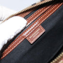 BURBERRY Nova Check Hand Bag PVC Beige Gold Auth mr1864V-15
