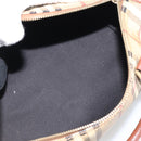 BURBERRY Nova Check Hand Bag PVC Beige Gold Auth mr1864V-16