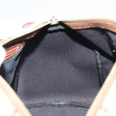 BURBERRY Nova Check Hand Bag PVC Beige Gold Auth mr1864V-17
