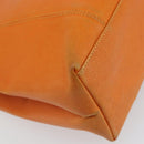 CHANEL Tote Bag Caviar Skin Orange Gold CC Auth mr1868-9