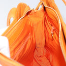 CHANEL Tote Bag Caviar Skin Orange Gold CC Auth mr1868-19