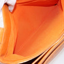 CHANEL Tote Bag Caviar Skin Orange Gold CC Auth mr1868-23