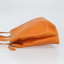 CHANEL Tote Bag Caviar Skin Orange Gold CC Auth mr1868-4