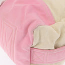 CHANEL Boston Bag Canvas Pink Silver CC Auth mr1869-11