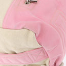 CHANEL Boston Bag Canvas Pink Silver CC Auth mr1869-12