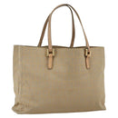 FENDI Zucchino Canvas Hand Bag Beige Gold Auth mr1871-1