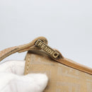 FENDI Zucchino Canvas Hand Bag Beige Gold Auth mr1871-14
