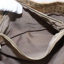 FENDI Zucchino Canvas Hand Bag Beige Gold Auth mr1871-20