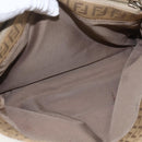 FENDI Zucchino Canvas Hand Bag Beige Gold Auth mr1871-21