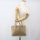 FENDI Zucchino Canvas Hand Bag Beige Gold Auth mr1871-22