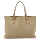 FENDI Zucchino Canvas Hand Bag Beige Gold Auth mr1871-3