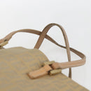 FENDI Zucchino Canvas Hand Bag Beige Gold Auth mr1871-8