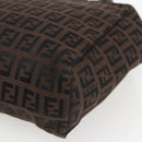 FENDI Zucchino Canvas Hand Bag Black Auth mr1872-9