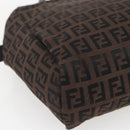 FENDI Zucchino Canvas Hand Bag Black Auth mr1872-14