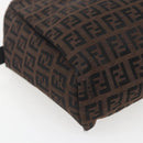 FENDI Zucchino Canvas Hand Bag Black Auth mr1872-16