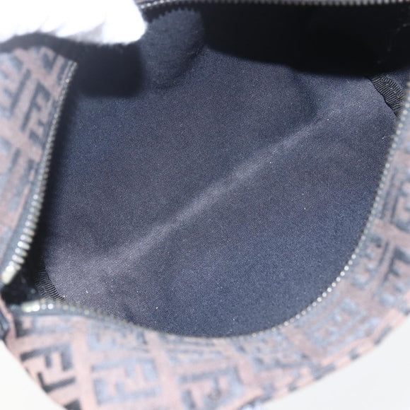 FENDI Zucchino Canvas Hand Bag Black Auth mr1872