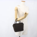 FENDI Zucchino Canvas Hand Bag Black Auth mr1872-20
