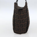 FENDI Zucchino Canvas Hand Bag Black Auth mr1872-4