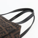 FENDI Zucchino Canvas Hand Bag Black Auth mr1872-8