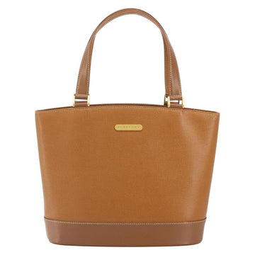 BURBERRY Hand Bag Leather Brown Gold Auth mr1873 - 0