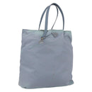 PRADA Hand Bag Nylon Light Blue Silver Auth mr1874-1