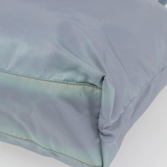 PRADA Hand Bag Nylon Light Blue Silver Auth mr1874