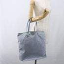 PRADA Hand Bag Nylon Light Blue Silver Auth mr1874-22