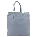 PRADA Hand Bag Nylon Light Blue Silver Auth mr1874-2